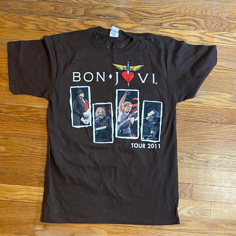 Anvil Brown Bon Jovi Tour 2011 Women's Tee